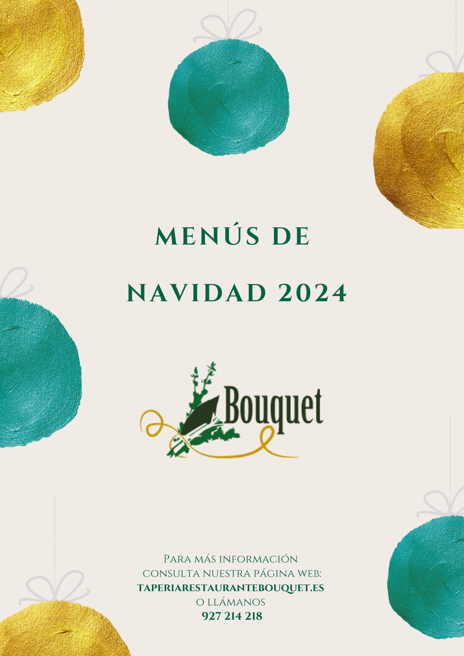 Menú Navidad 2024 Bouquet Cáceres